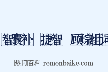 智囊补·捷智·顾琮组词是什么意思的图片